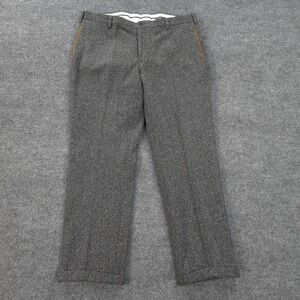 Orvis Pants Mens 42x32 Gray Speckled 100% Wool Tweed Dress Slacks Outdoors